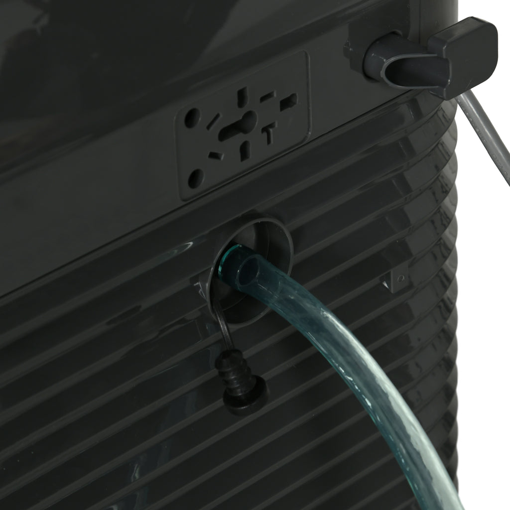 Portable Air Conditioner with Timer, 3 Modes and 3 Speeds, in ABS Plastic, 44.3x34x81.5 cm, White - Borgè