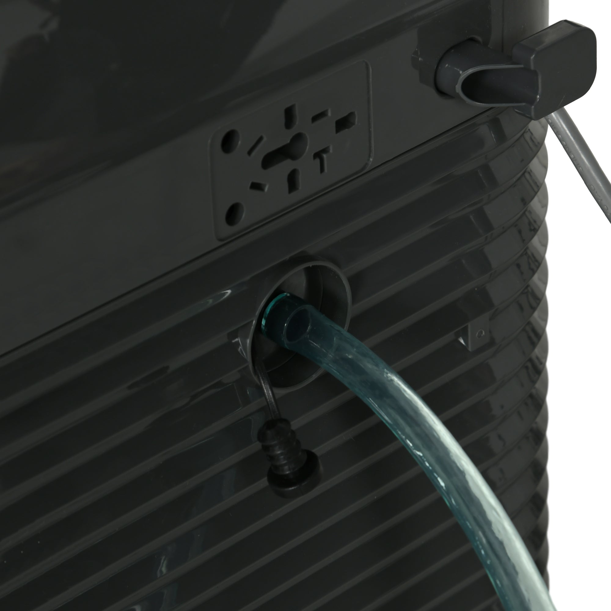 Portable Air Conditioner with Timer, 3 Modes and 3 Speeds, in ABS Plastic, 44.3x34x81.5 cm, White - Borgè