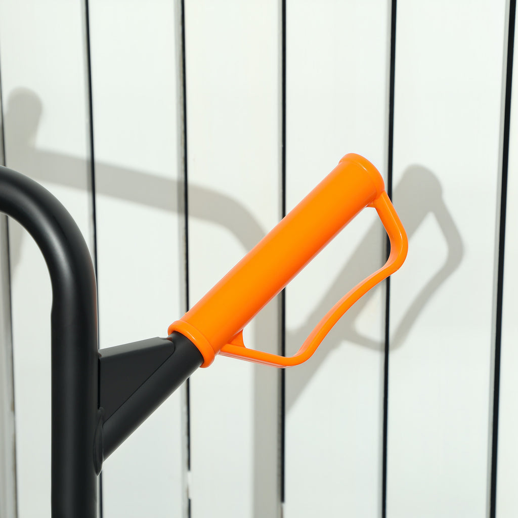 DURHAND 6-Wheel Folding Stairlift Cart, 120kg Load Capacity, Steel, for Moving, Gardening, Orange