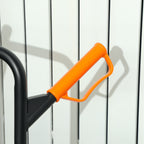 DURHAND 6-Wheel Folding Stairlift Cart, 120kg Load Capacity, Steel, for Moving, Gardening, Orange