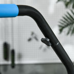 Mini Fitness Trampoline Ø102 cm Foldable with Height-Adjustable Handlebar, Blue