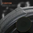 Floor Punching Ball with Fillable Base and Suction Cups, Adjustable Height from 145-180 cm, Black