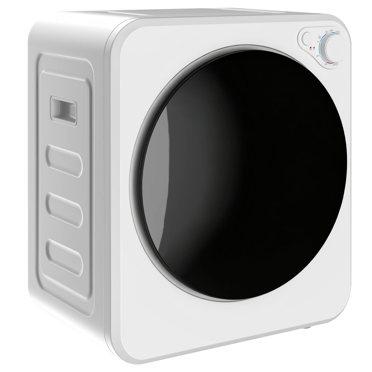 HOMCOM Mini Portable Dryer 2.5kg, 5 Programs, 800/400W, Front Loading, Stackable/Wall/Freestanding, White