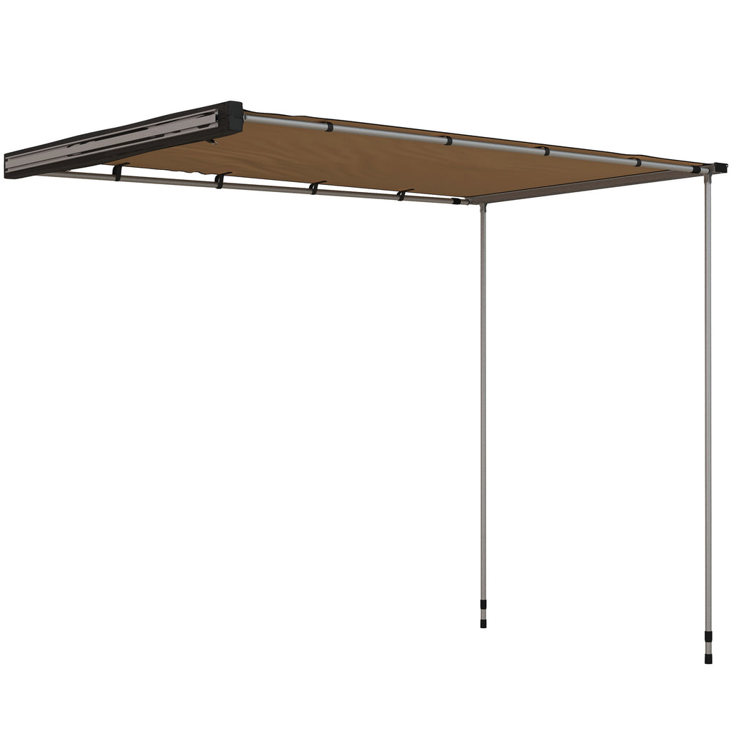 Waterproof Side Car Roof Awning with Adjustable Height, 2.5x1.6m, Khaki - Borgè