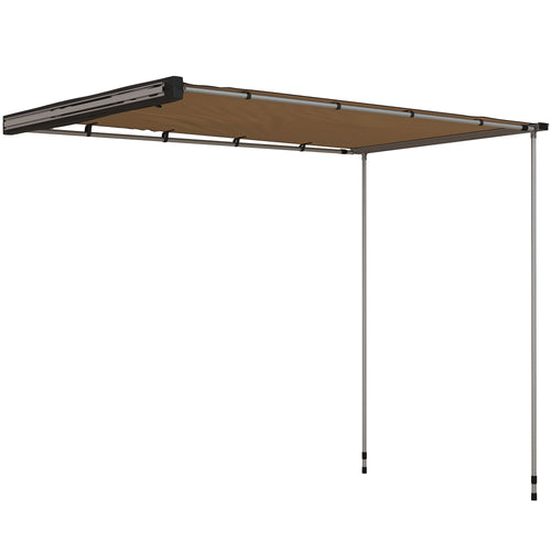 Waterproof Side Car Roof Awning with Adjustable Height, 2.5x1.6m, Khaki - Borgè