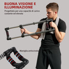 SPORTNOW Power Twister with 4 Springs with Resistance from 10 to 80 kg, in Stainless Steel, 80x22x5 cm, Black