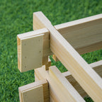 Outsunny Fir Wood Garden Bed, Screw-Free Assembly, 100x100x16cm