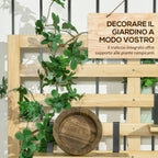 Outsunny Garden Storage Bench with Trellis and 4 Wooden Shelves with Magnetic Closure, 80x45x160 cm