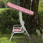 AIYAPLAY Children's Swing, 2-Seater Garden Swing, 112 x 75 x 120 cm, Pink