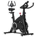 Magnetic Exercise Bike with 10kg Flywheel, Adjustable Seat and Handlebars, LCD Monitor, Tablet Holder, Black