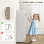 HOMCOM Slim Shoe Rack with 2 Tilting Drawers and 3 Open Compartments, Capacity 15 Shoes, 83x24x90.5 cm, White