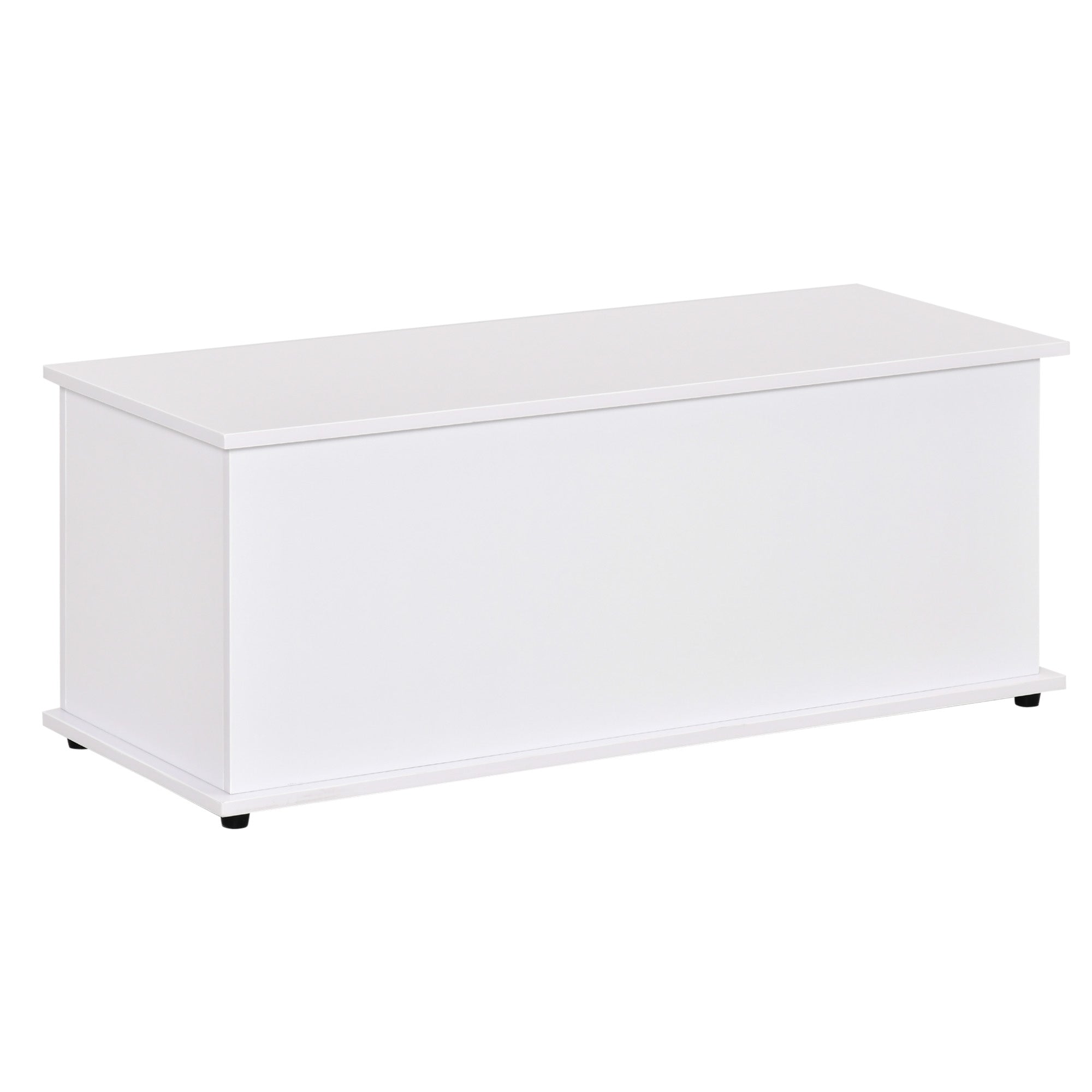 HOMCOM Multipurpose Chipboard Storage Bench with Opening Lid, for Bedroom and Entrance, 100x40x40cm, White