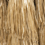 Round Garden Umbrella with Straw Cover and Crank, Ø265x250cm, Khaki - Borge' Group Limited