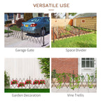 Outsunny extensible fence self-supporting steel and aluminum, width 52-405 cm, dark brown - Borgè