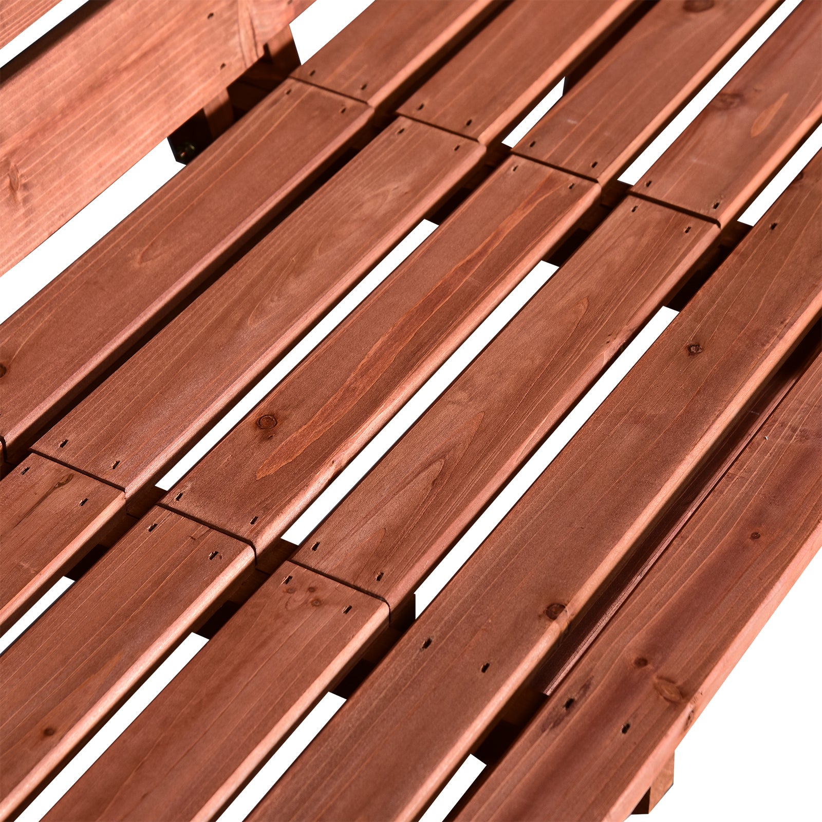 2 or 3-Seater Outdoor Bench in Fir Wood, Convertible Table in Seat, Waterproof, 160x68x92cm