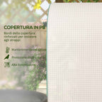 Outsunny Vertical Garden Greenhouse with 4 Metal Shelves and PE Cover, 80x50x160 cm, White