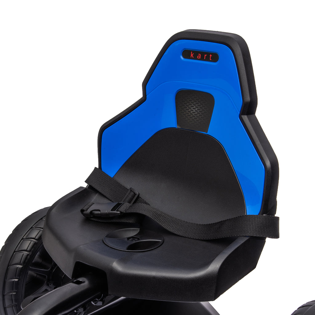 Pedal Go Kart for Kids Ages 3-8 with Adjustable Seat and EVA Wheels, 100x58x58.5 cm, Blue