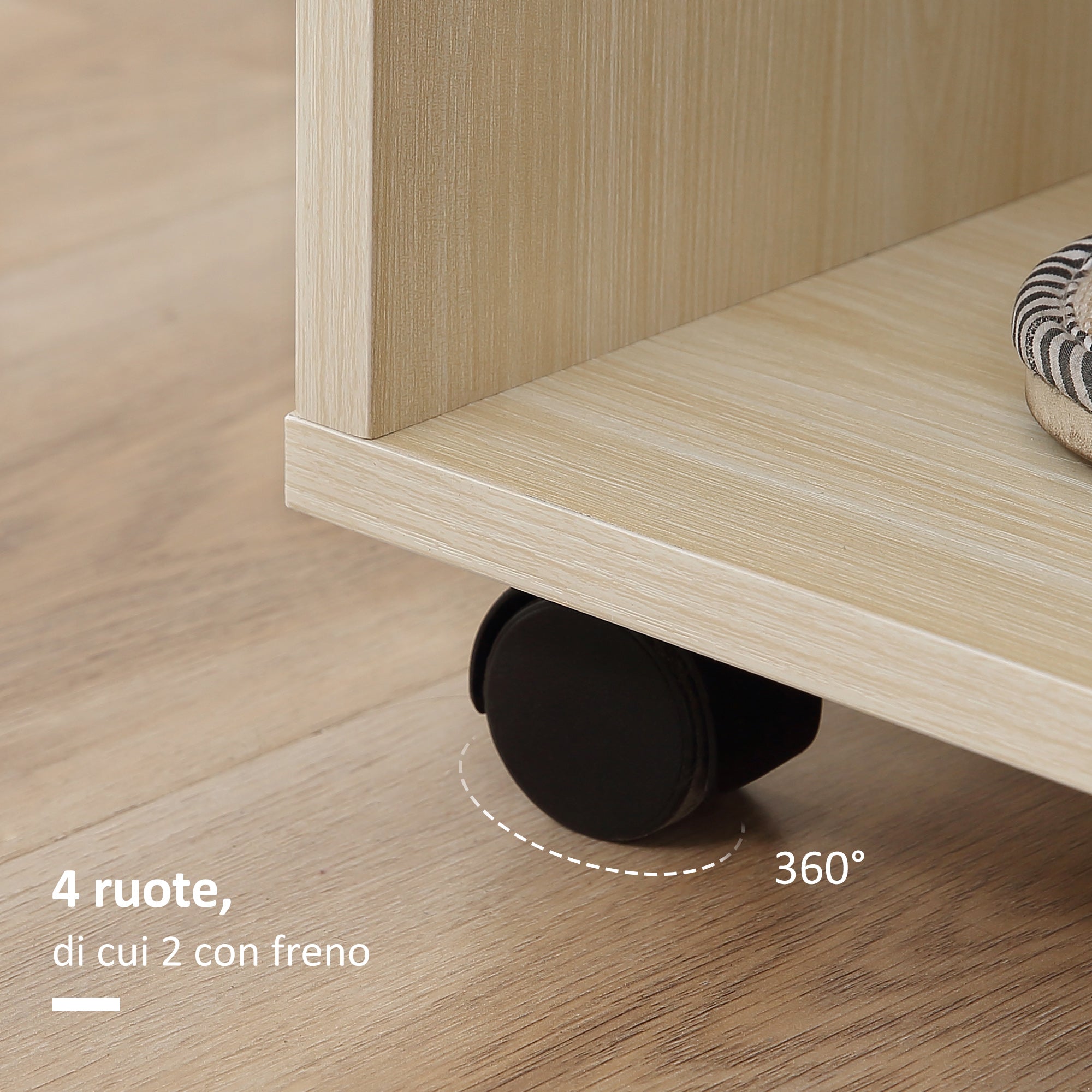 Coat Rack with 3 Shelves and Coat Rail, 80x40x128 cm, Beige