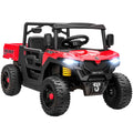 AIYAPLAY 12V Electric Ride-On Toy Car for Kids with Remote Control, Suspension, Trunk, and Music, Ages 3-8, Red