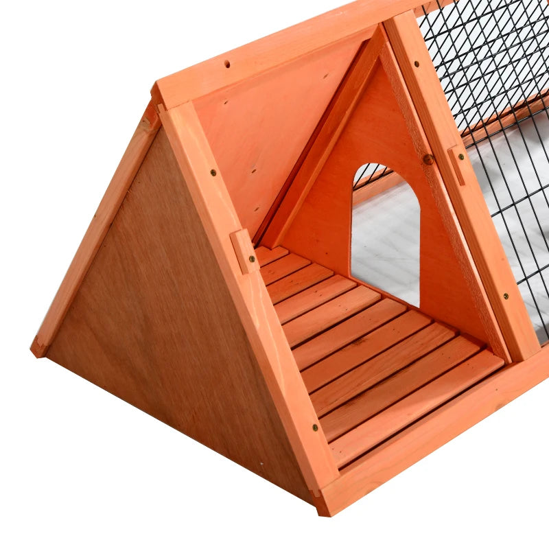 Rabbit and Pet Cage, Fir Wood Rabbit Hutch 118 x 50 x 45 cm - Borge' Group Limited