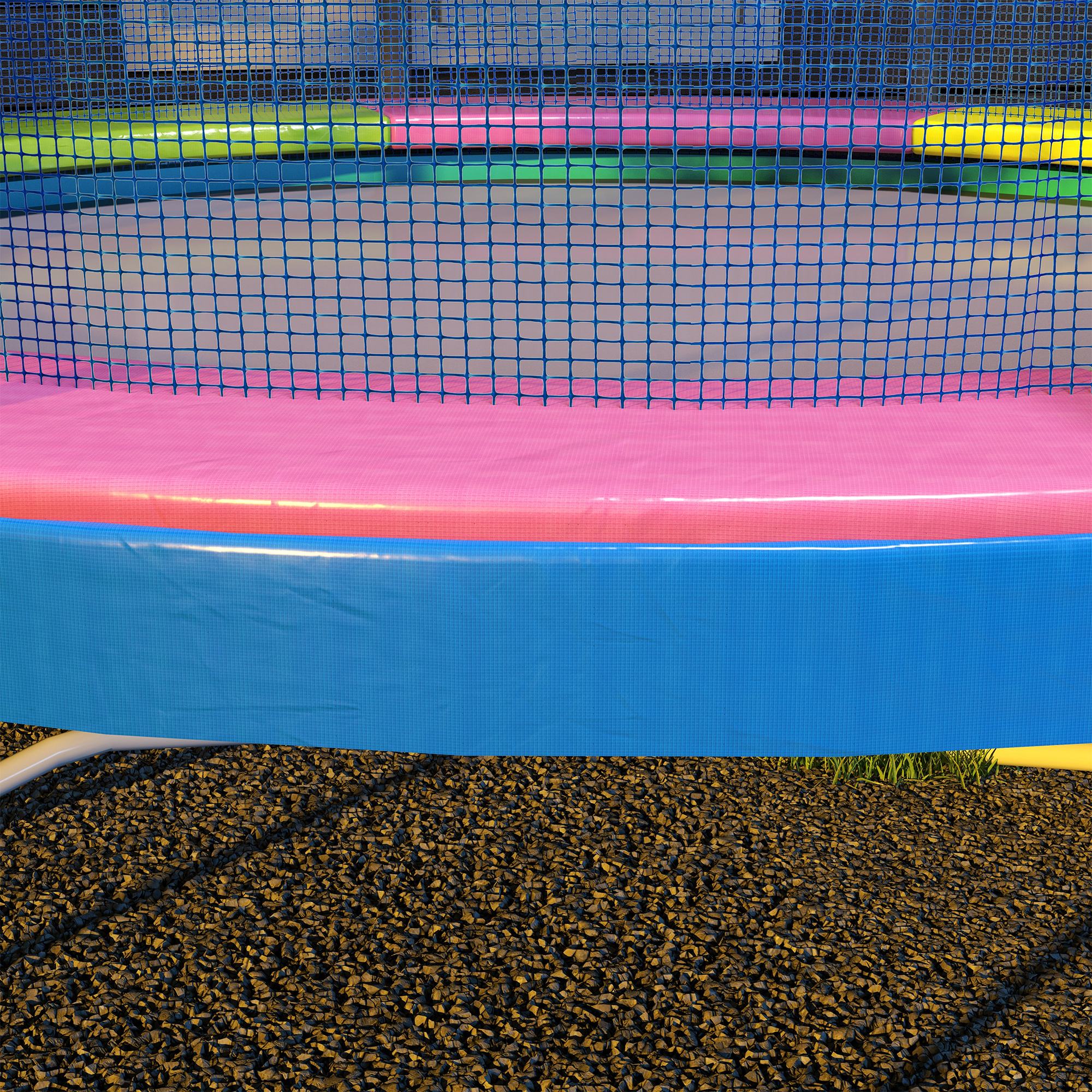 Trampoline Cover Ø305x30 cm Foldable and Portable, in Plastic, PE and Foam, Multicolored - Borgè