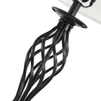 3 Piece Set: 1 Floor Lamp and 2 Metal Table Lamps, Vintage Design, E27 Bulbs, Black and White