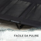PawHut Bed for Large Dogs in Metal and Oxford Fabric with Transport Bag, 92x76x18cm, Black - Borgè
