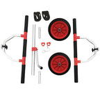 SPORTNOW Trolley for Kayaks and SUPs with Adjustable Width in Aluminium, Wheels Ø25 cm, Max 100 kg, Black
