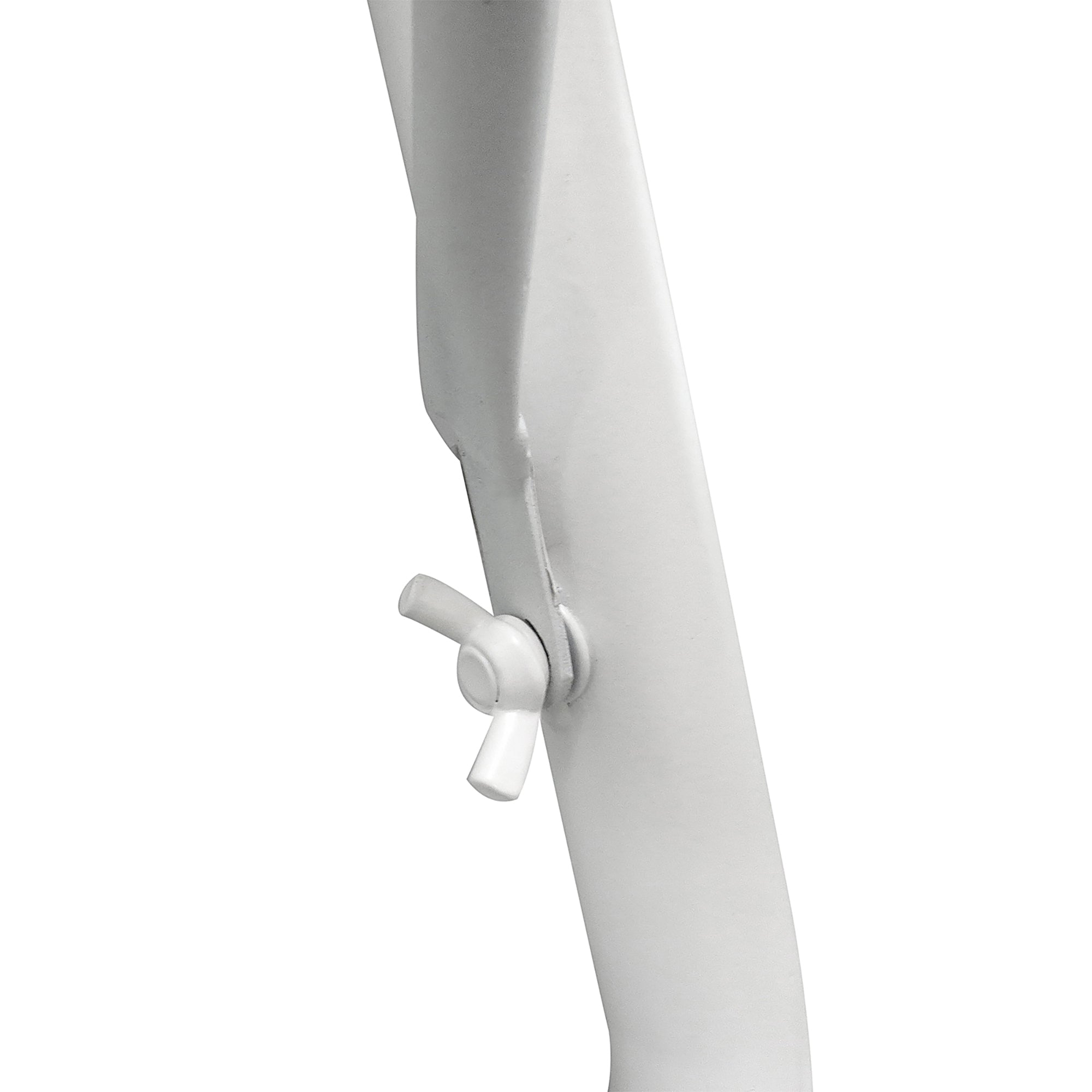 Folding Railing Table with 3 Adjustable Heights in Metal, 60x45x50cm, White