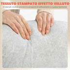 Ergonomic Chair, High Back, Printed Velvet, Foldable Armrests, Cream White