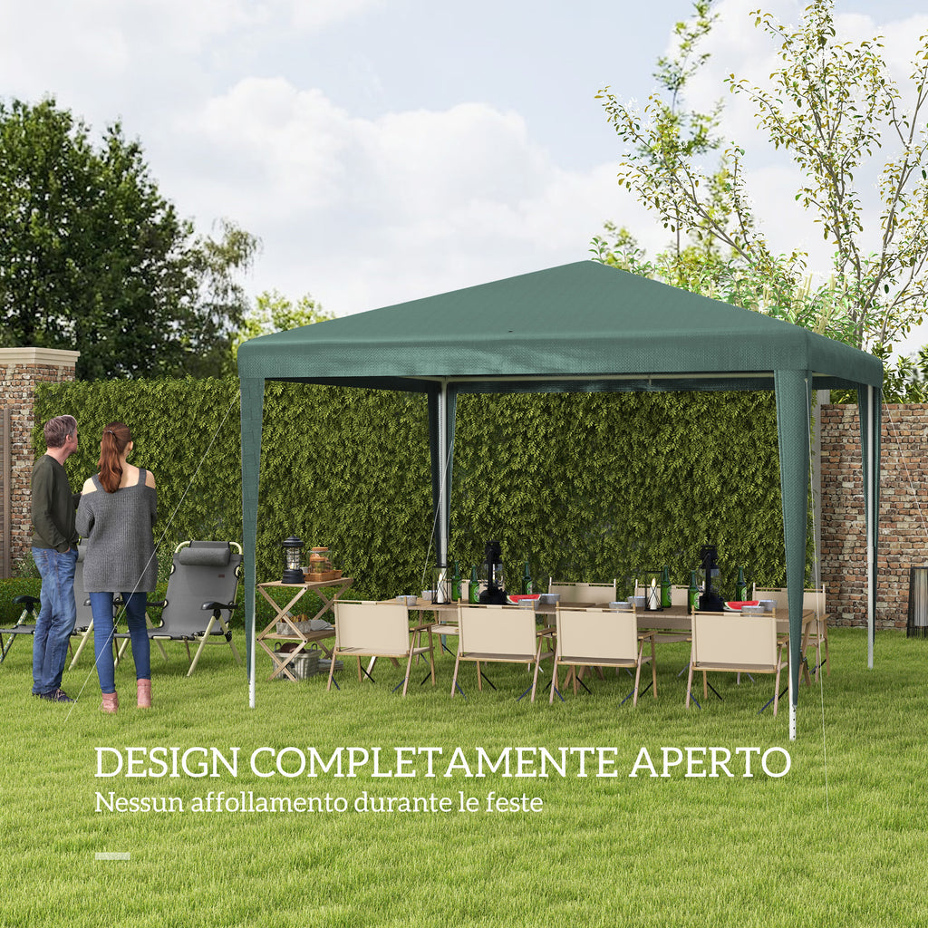 Garden Gazebo 3x3 m Foldable and Portable with Anti-UV Cover, Green