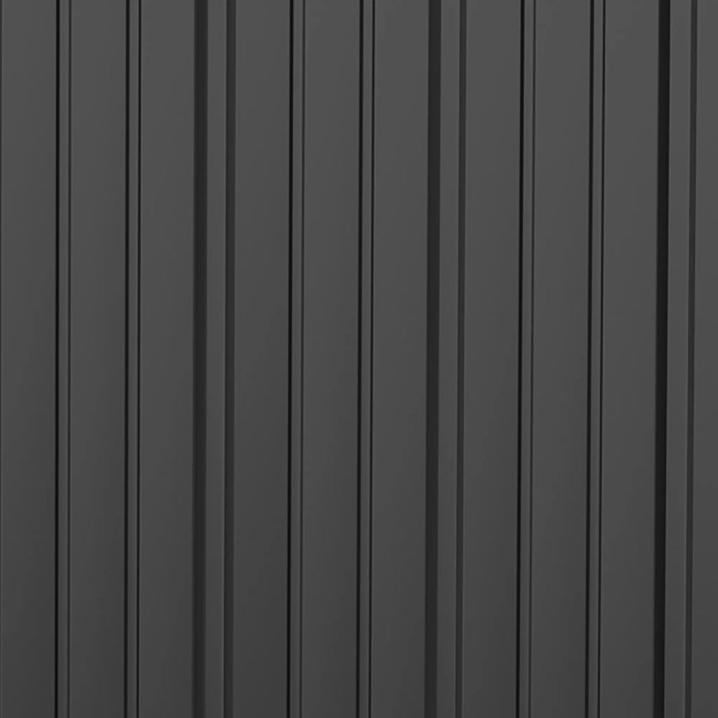 Garden Shed Tool Storage Shed in Steel Sheet with Lock, 161.5x94. 5x196cm, Black - Borge' Group Limited