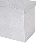 2 kg Tool Box with Key Lock, in Aluminum Sheet, 50x15.5x20.5 cm, Silver