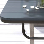 Outsunny Folding and Adjustable Balcony Table, Made of Aluminum and Composite Wood, 60x40x55-64 cm, Black