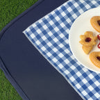 Picnic Basket for 4 People with Fridge Area and Accessories, in Wicker, 54x34x20 cm, Wood Color