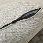 2-Seater Sofa Bed with 2 Fabric Cushions, Light Brown