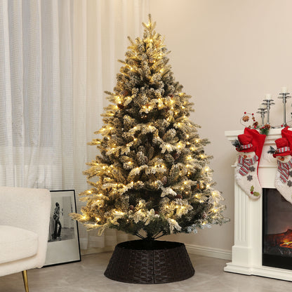 Artificial Christmas Tree 180cm with 793 Branches, LED Lights and Snow-covered Branches, Green