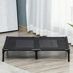 PawHut Bed for Large Dogs in Metal and Oxford Fabric with Transport Bag, 92x76x18cm, Black - Borgè