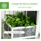 Wooden Chicken Coop with Open Area, House and Nest, 161.5x62. 5x115cm, Grey - Borge' Group Limited