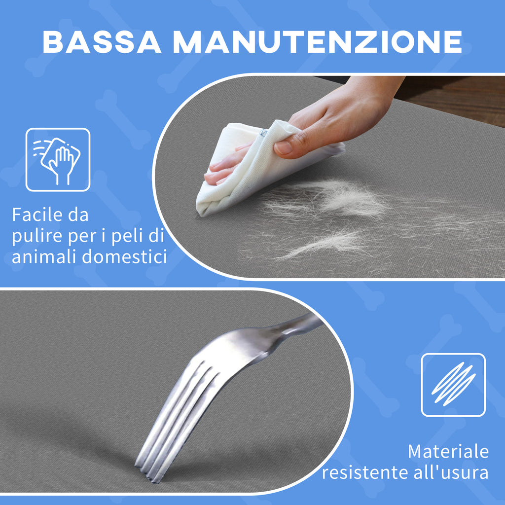 Folding Dog Bed for Indoor and Outdoor Use, Metal and Oxford Fabric, 71x58x20 cm, Grey