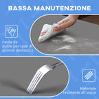 Folding Dog Bed for Indoor and Outdoor Use, Metal and Oxford Fabric, 71x58x20 cm, Grey