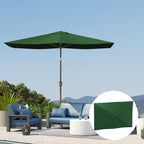 Replacement Cover for Rectangular Umbrella 3x2 m with 6 Ribs, Anti-UV 50+ Polyester, Green