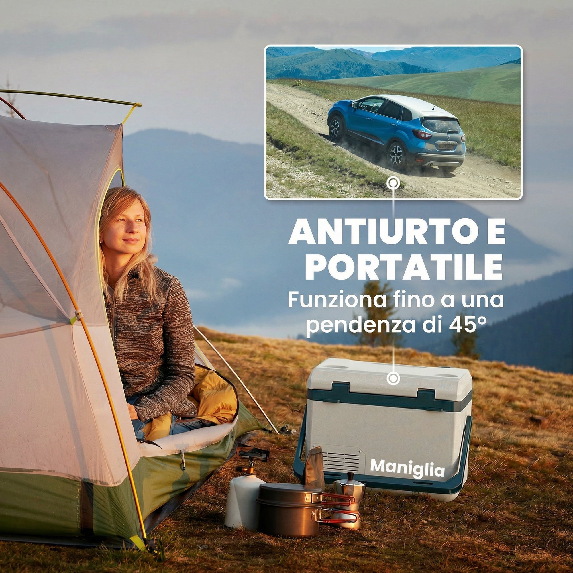 Outsunny 19L Car Compressor Refrigerator, App Control Ideal for Camping.