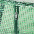 Outsunny Mini Garden Greenhouse with 3 Roll-Up Windows and Anti-UV PE Cover, 180x60x60cm, Green