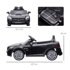 Electric Car for Children Licensed Mercedes SLC 300 with Remote Control, in PP and Metal, 107x62. 5x44 cm, Black