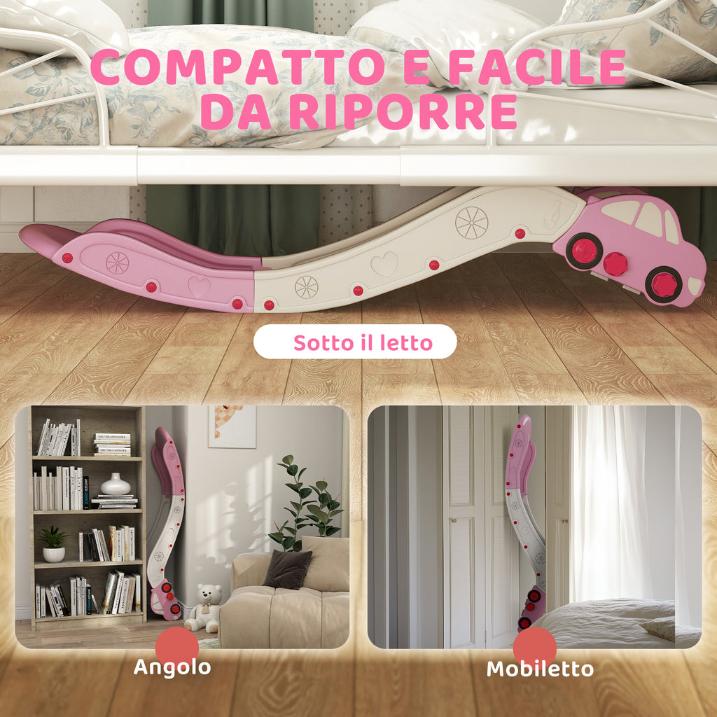 AIYAPLAY HDPE Baby Slide with Built-in Cushioning Zone, for Sofas, Beds, Ages 18-48 Months, Pink