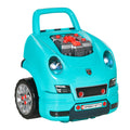 61-Piece Toy Truck Workshop for Children 3-5 Years Old with Handle, in ABS and PP, 40x39x47 cm, Black and Blue