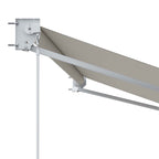 Outsunny 2x2.5m Manually Operated Awning in Aluminum and Polyester, Cream