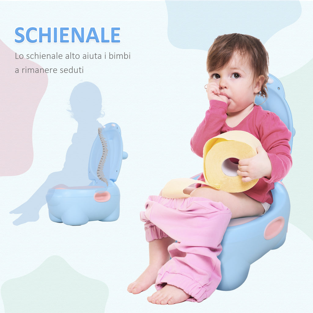 Baby Potty 6 Months-48 Months Non-Slip Hippo Blue (40x30x23cm)