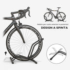 SPORTNOW Bike Rack for Tires < 8.5 cm in Steel, 59x41x38 cm, Black